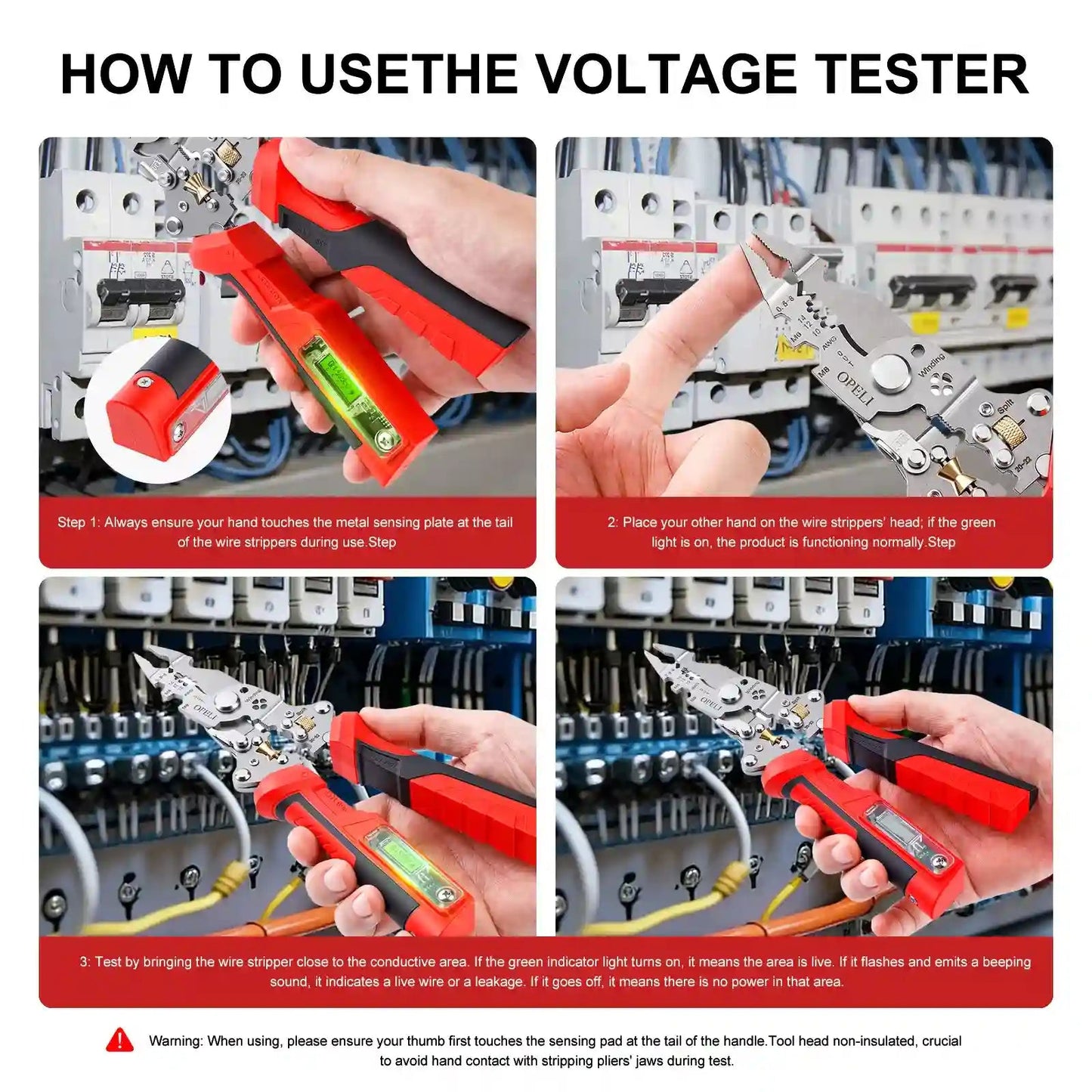Limited Clearance Discount | 8-in-1 Digital Display Voltage Test Electrical Pliers 12-250V Heavy-Duty Wire Stripper & Cutter